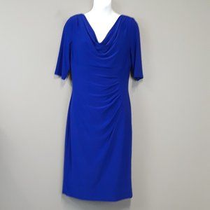 Lauren Ralph Lauren Blue Midi Dress with Timeless Elegance